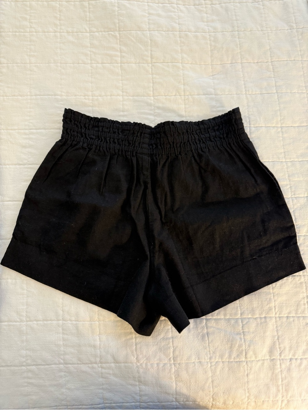 a new day Black High-Waist Smocked Elastic Shorts